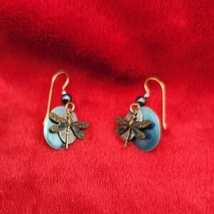 Pierced dragonfly hook earrings.   These earrings are seriously adorable!